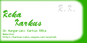 reka karkus business card